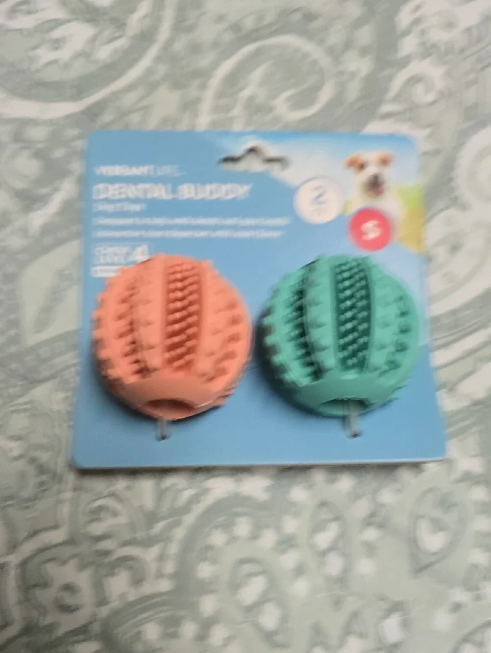 Vibrant Teal Textured Dental Ball - Vibrant Life